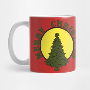 Military Christmas tree wishes everyone a Merry Christmas! Mug